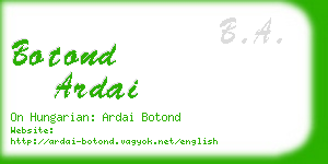 botond ardai business card